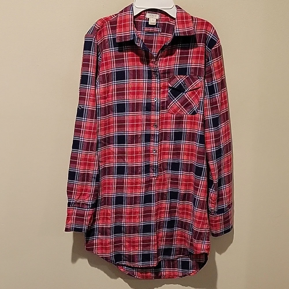 ❤️ J CREW PLAID TUNIC TOP / DRESS, XXS